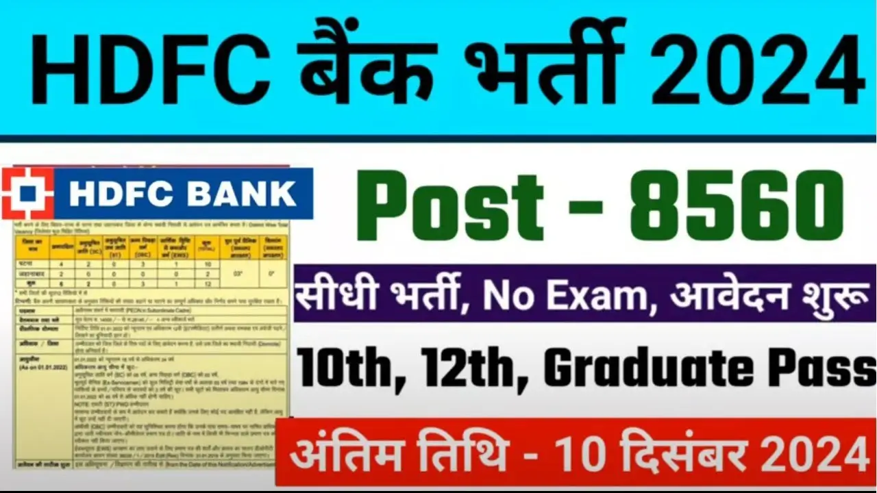 HDFC Bank Recruitment 2024