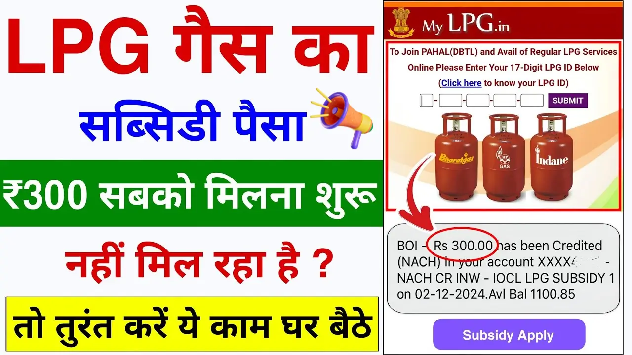 LPG Gas Subsidy Check