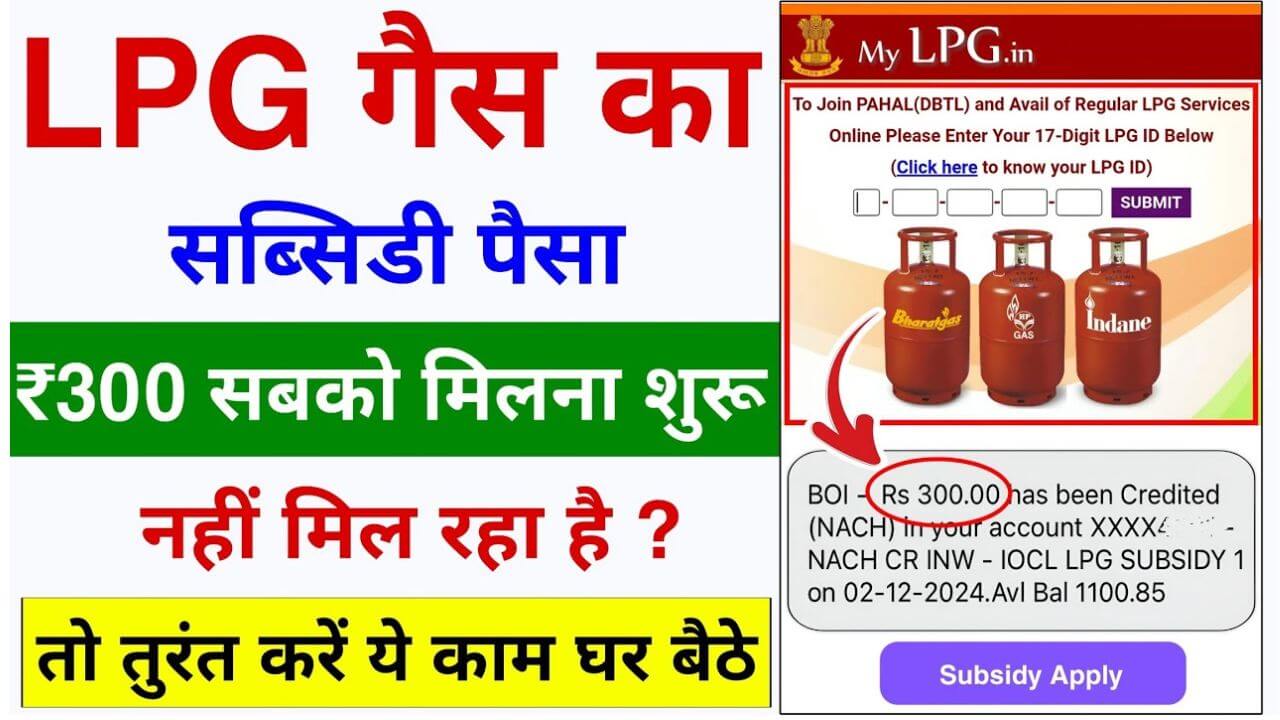 LPG gas Subsidy 2024