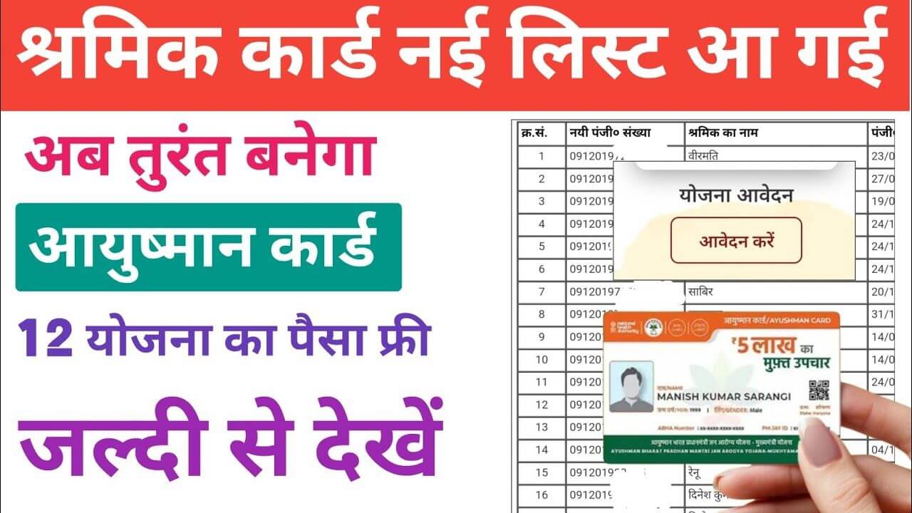 Shram card New List 2025