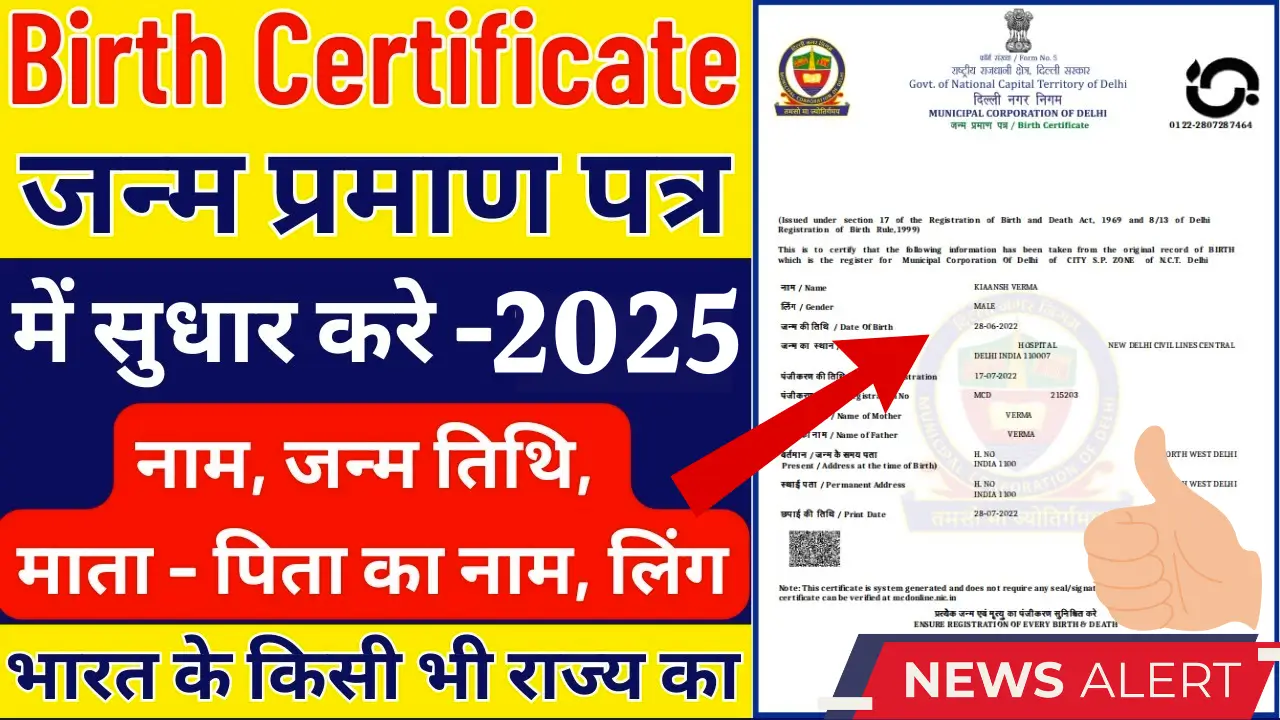 Birth Certificate Correction 2025